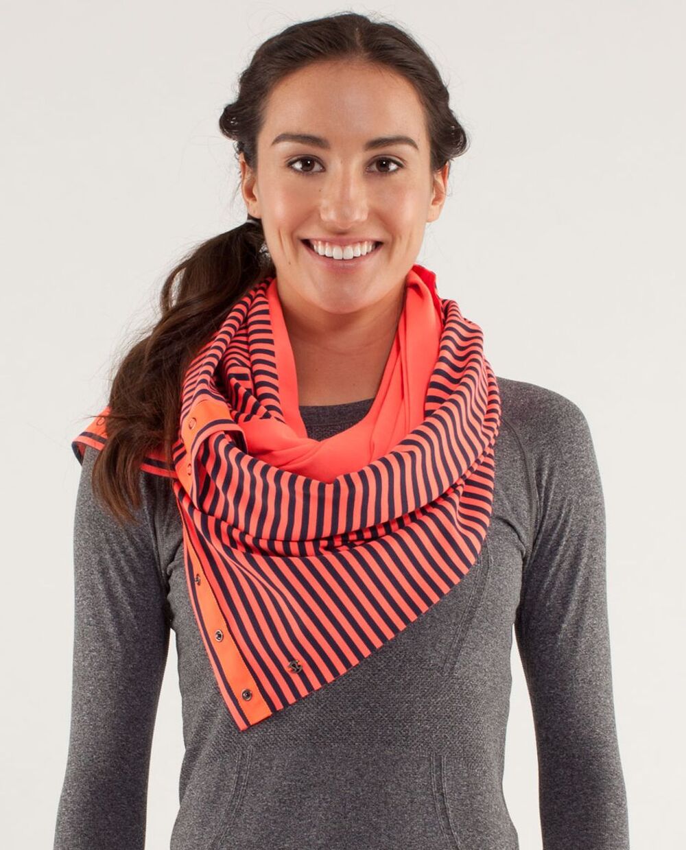 Lululemon Scarf Vinyasa Wrap Classic Stripe Light Flare Inkwell Rulu Shawl Cozy